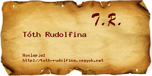 Tóth Rudolfina névjegykártya