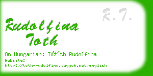 rudolfina toth business card